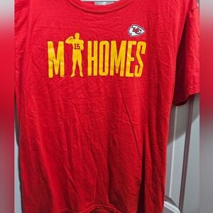 Red Patrick Mahomes Kansas City Chiefs Number Red Tshirt